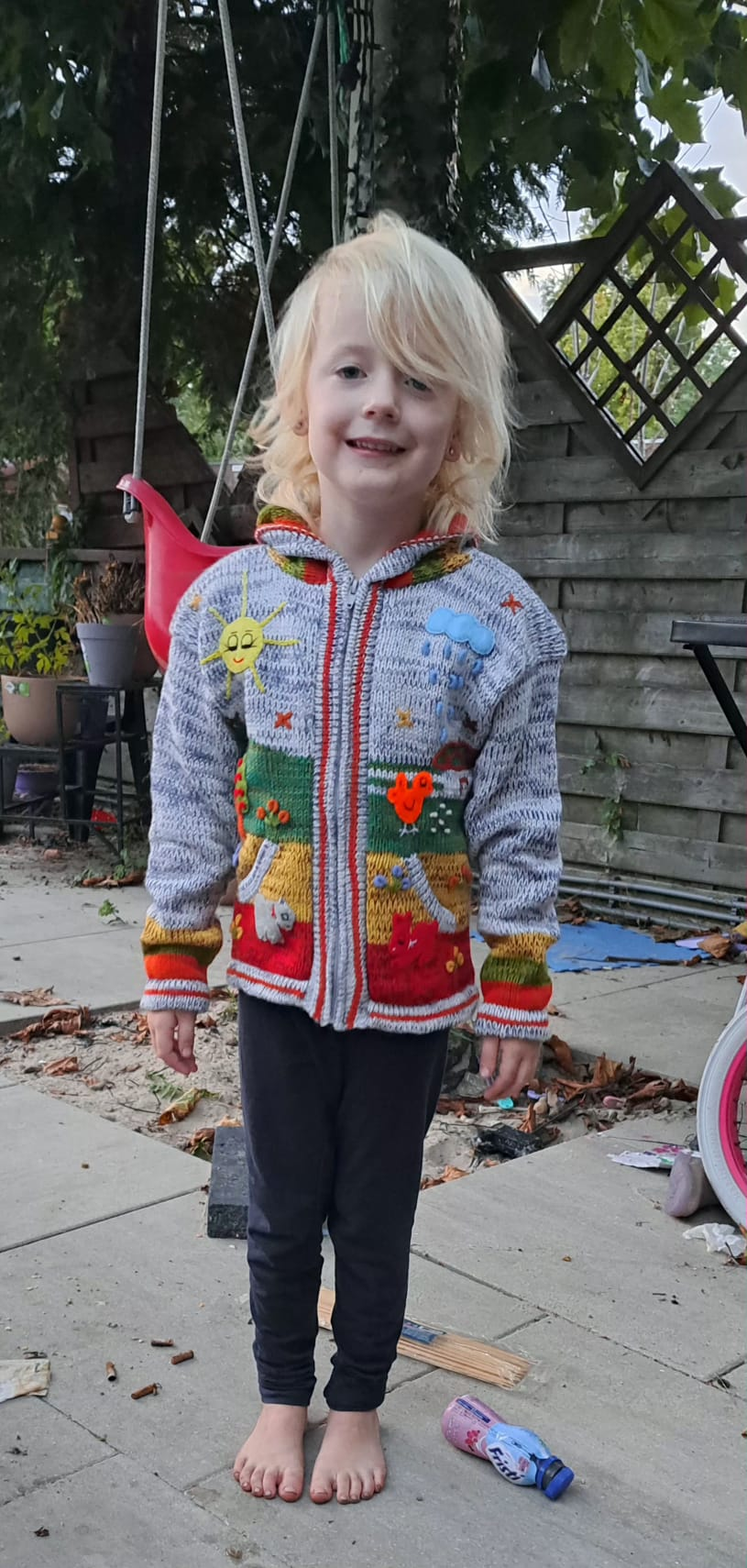 Olivia in de tuin
